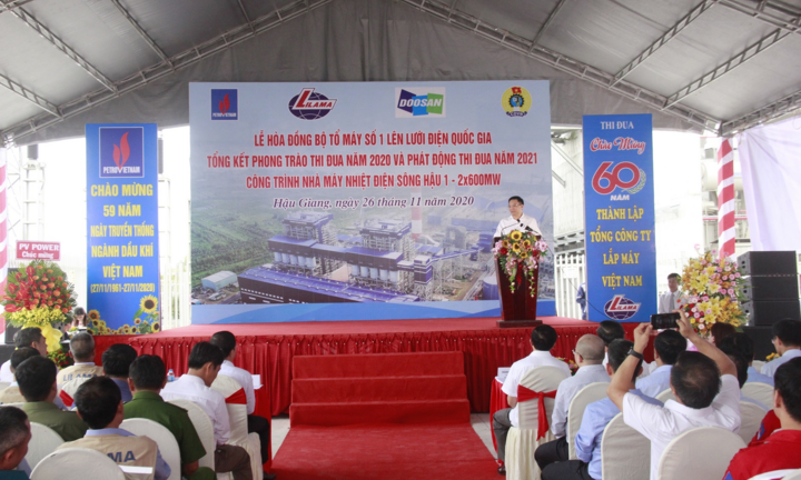 Hòa đồng bộ Tổ máy số 1 nhà máy nhiệt điện Sông Hậu 1 vào hệ thống điện quốc gia