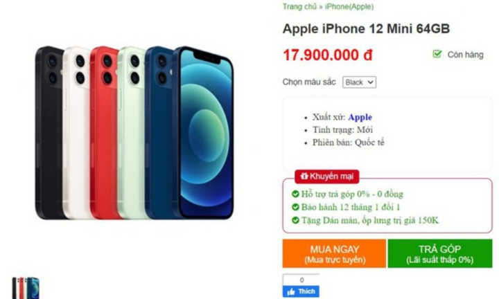 iPhone 12 mini bản Hàn Quốc giá rẻ về Việt Nam