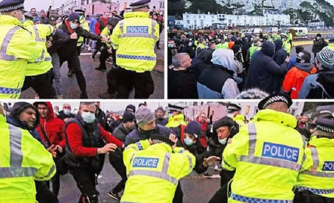 Mắc kẹt nhiều ngày ở biên giới, nhóm tài xế ẩu đả với cảnh sát Anh