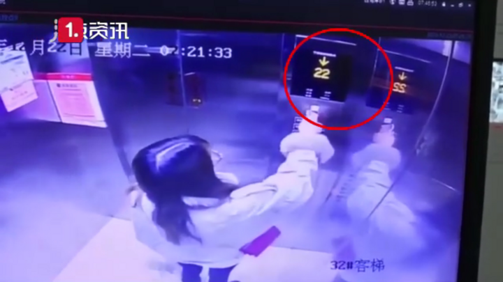 Video: Thang máy rơi tự do, cô gái bình tĩnh tự cứu mình