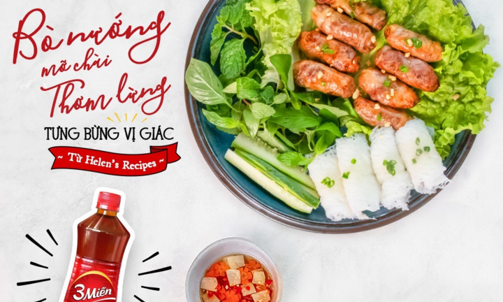 Helen’s Recipes bật mí công thức làm món bò nướng mỡ chài 'thần thánh'