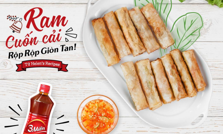 Helen’s Recipes mách cách làm ram cuốn cải ngon cho bữa cơm gia đình