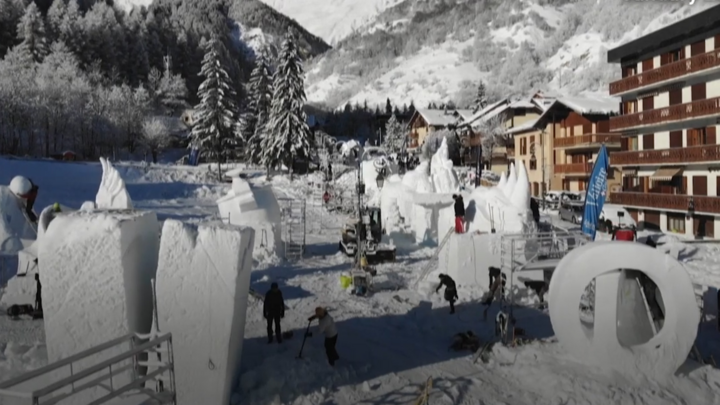 Video: Độc đáo lễ hội điêu khắc trên tuyết tại Pháp