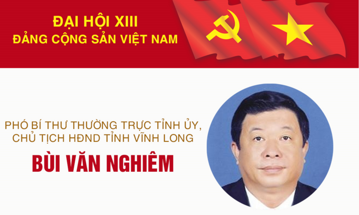 Infographic: Sự nghiệp Phó Bí thư thường trực Tỉnh ủy Vĩnh Long Bùi Văn Nghiêm