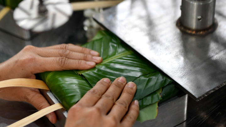 Video: Dây chuyền gói bánh chưng bằng máy ở TP.HCM