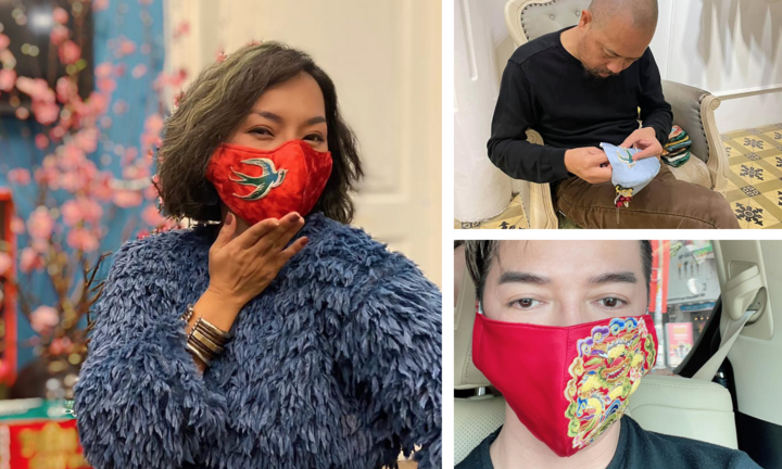 NTK Đức Hùng thêu khẩu trang tặng 'cả làng' sao Việt dùng trong dịp Tết