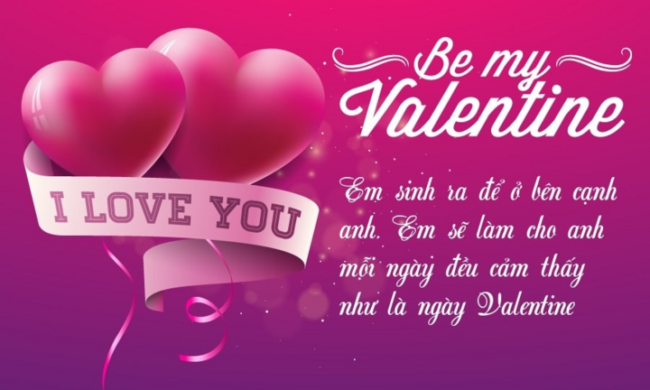 Thiệp Valentine đẹp và lãng mạn cho tình nhân