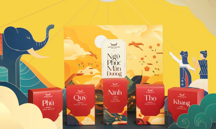 Khám phá hộp quà tết ‘Ngũ phúc mãn đường’ đón xuân Tân Sửu