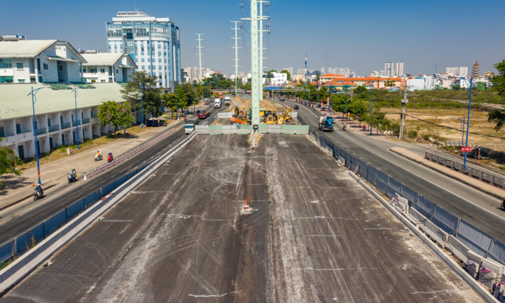 Ảnh: Cầu Mỹ Thủy 3 ở TP Thủ Đức trước ngày hoàn thành