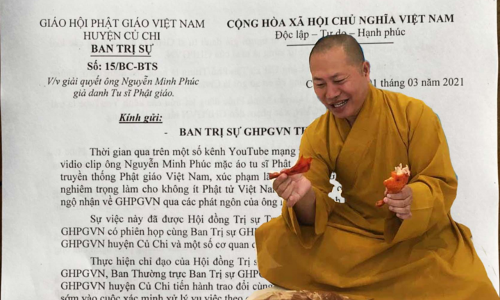 'Nhà sư' ăn thịt chó ở Củ Chi là sư giả