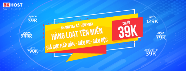 Sở hữu ngay tên miền quốc tế chỉ với 39.000 đồng