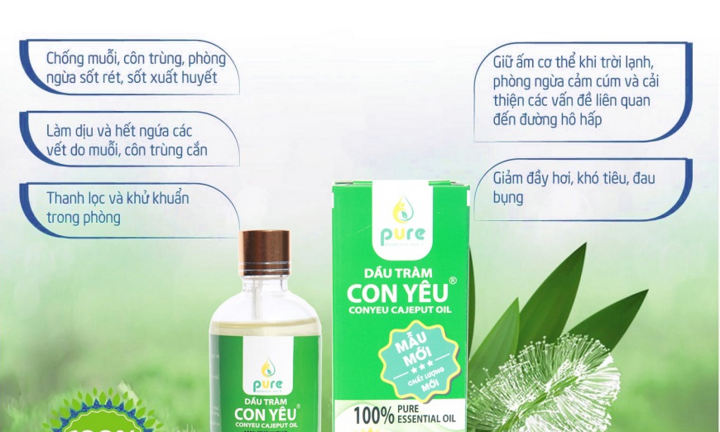 Dầu tràm Con Yêu: Bảo vệ sức khỏe cho cả gia đình