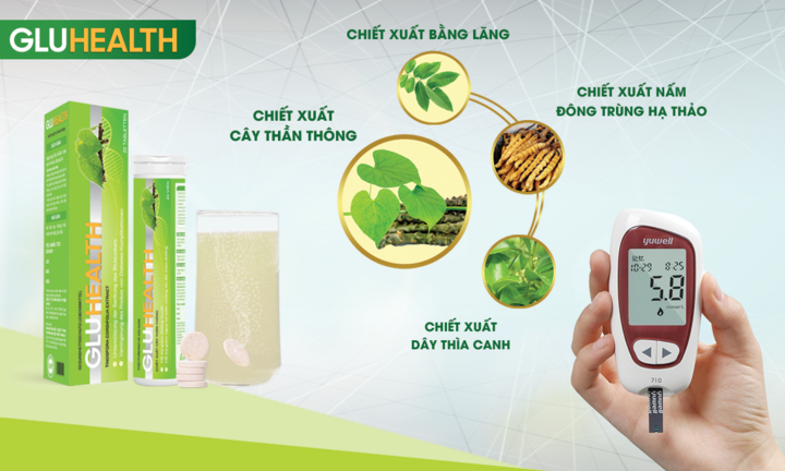 GluHealth - Chắt lọc tinh túy thảo dược giúp ổn định đường huyết hiệu quả