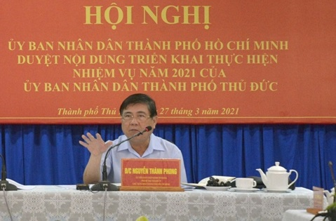 Chủ tịch UBND TP.HCM: Giao quyền tối đa cho TP Thủ Đức phát triển