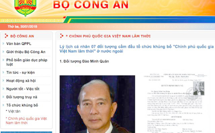 Vạch trần chiêu lừa của tổ chức khủng bố 'Chính phủ Quốc gia Việt Nam lâm thời'