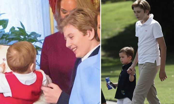 Ảnh quý tử Barron Trump bên 10 đứa cháu khiến dân mạng mê mẩn