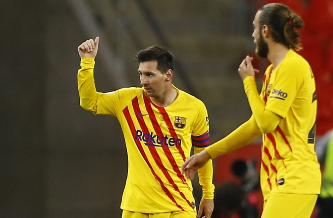 Messi lập cú đúp, Barca vô địch cúp Nhà vua Tây Ban Nha