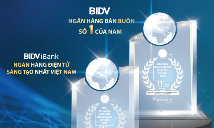 BIDV nhận 2 giải thưởng quốc tế trong hoạt động Ngân hàng bán buôn