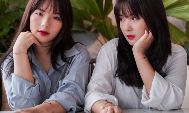 Ảnh: Cặp song sinh 19 tuổi xinh đẹp quê Yên Bái mê làm mẫu ảnh