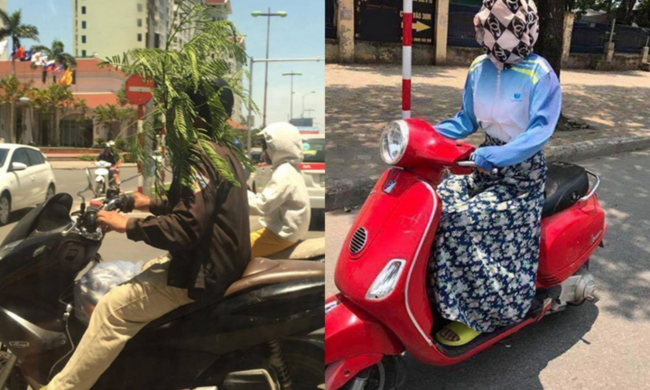 1001 kiểu chống nắng tự chế, an toàn cho da còn mắt thấy gì không thì... hên xui