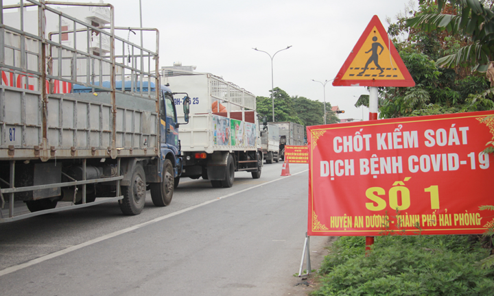 Hải Phòng thiết lập 7 chốt kiểm soát COVID-19 tại các cửa ngõ ra vào thành phố