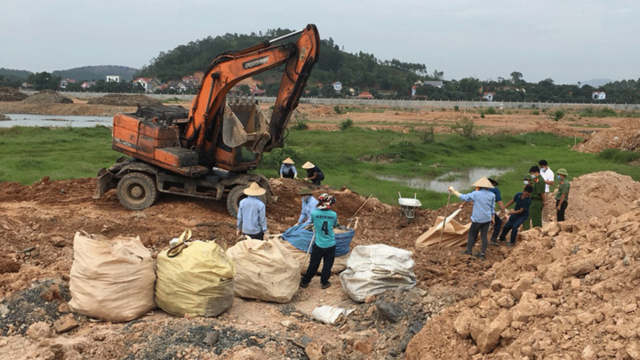 Công ty TNHH Khải Hồng Việt Nam chôn lấp chất thải tại nơi thực hiện dự án