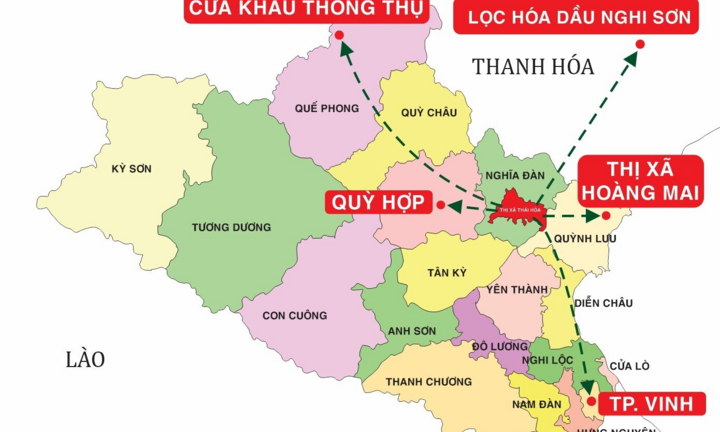 Cơ sở hạ tầng đồng bộ tạo thế và lực cho thị xã Thái Hòa giai đoạn 2021-2026