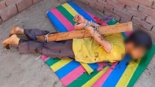 Phẫn nộ cảnh bố trói con 7 tuổi, bôi mật ong cho côn trùng cắn 