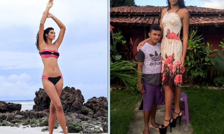 Cô gái cao 2,1m quyết lấy chàng trai chỉ đứng đến eo mình