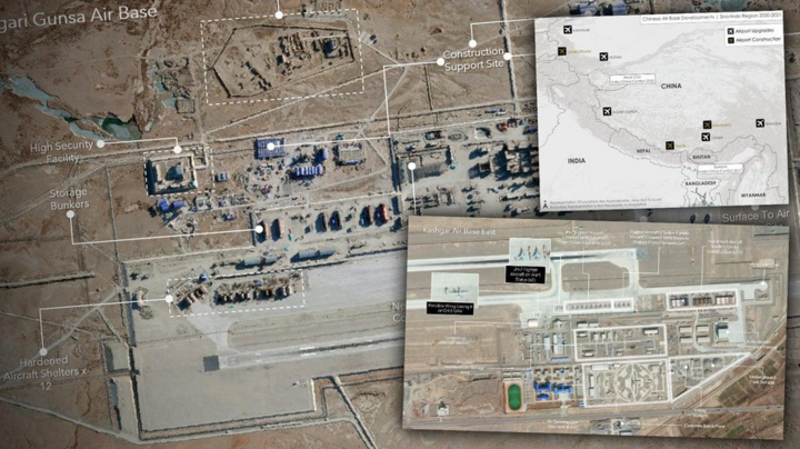 Không quân Trung Quốc mở rộng loạt căn cứ quân sự sát biên giới Ấn Độ