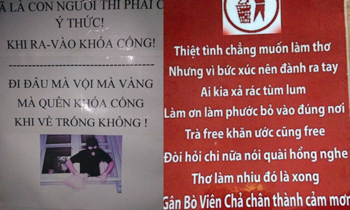 Những bảng thông báo sặc mùi 'tấu hài' khiến người đọc cười ra nước mắt