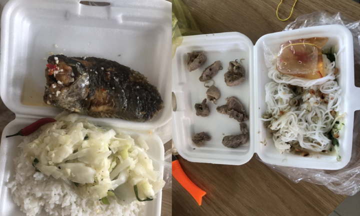 Người cách ly ở Tiền Giang bức xúc khi bữa ăn chỉ có con cá rô và ít rau