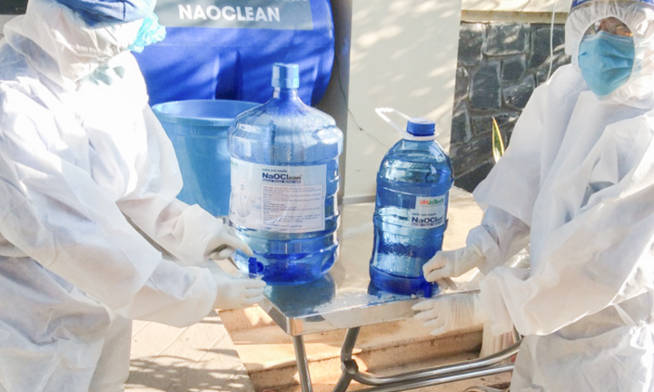 Bệnh viện điều trị COVID-19 được tặng nước khử khuẩn không hạn chế số lượng