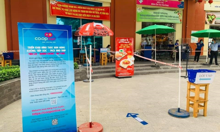 Co.opmart áp dụng cách mua sắm mới hạn chế 90% khả năng tiếp xúc tại siêu thị