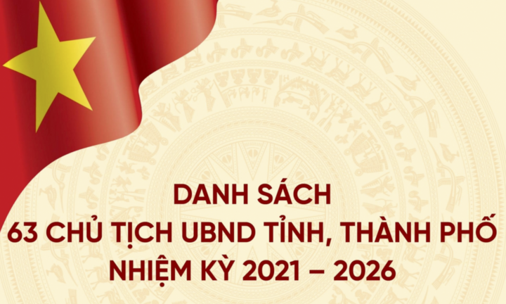 Infographic: Danh sách 62 Chủ tịch UBND tỉnh, thành phố nhiệm kỳ 2021 - 2026