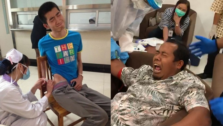 Khoảnh khắc khó đỡ của đấng nam nhi đi tiêm phòng: Ai rồi cũng phải 'đổ lệ'