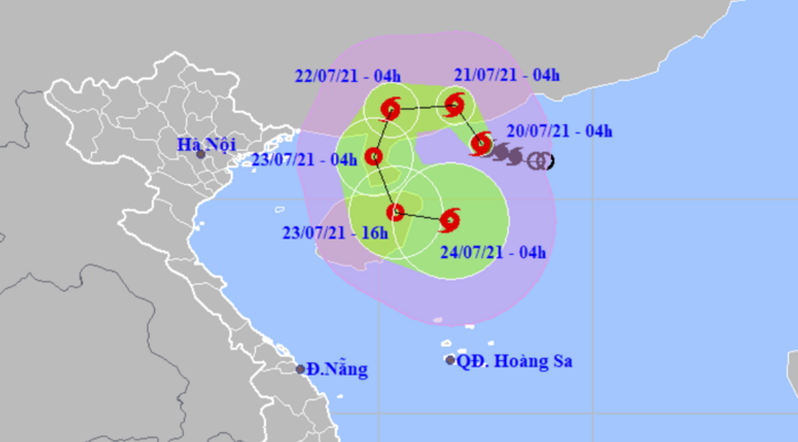 Bão số 3 giật cấp 12, liên tục đổi hướng di chuyển