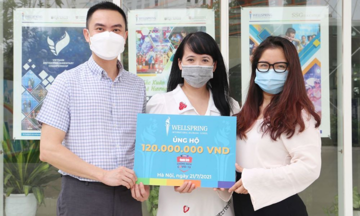 Một trường phổ thông ở Hà Nội ủng hộ 120 triệu đồng cùng TP.HCM chống dịch
