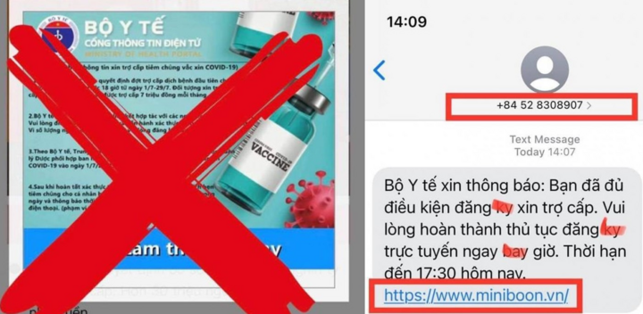 Giả mạo website của Bộ Y tế, lợi dụng COVID-19 để lừa đảo