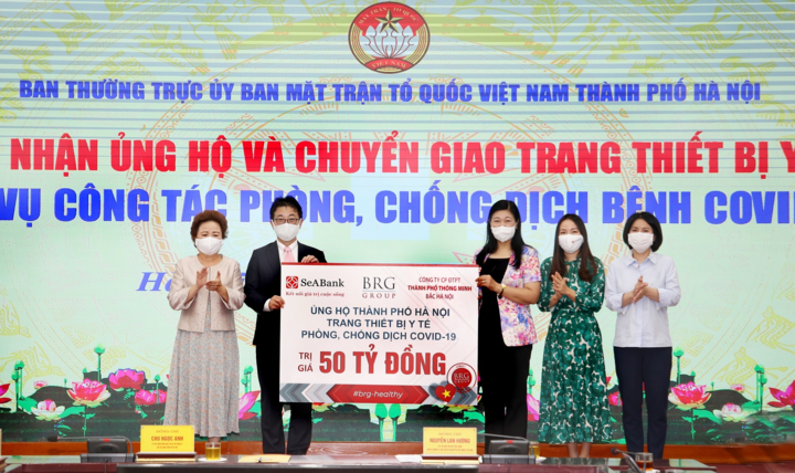 BRG, SeABank Công ty Thành phố Thông minh dành 50 tỷ hỗ trợ TP Hà Nội chống dịch