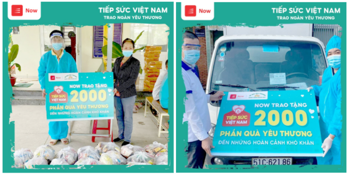 Now mang 2.000 phần quà hỗ trợ các hoàn cảnh khó khăn trong dịch COVID-19