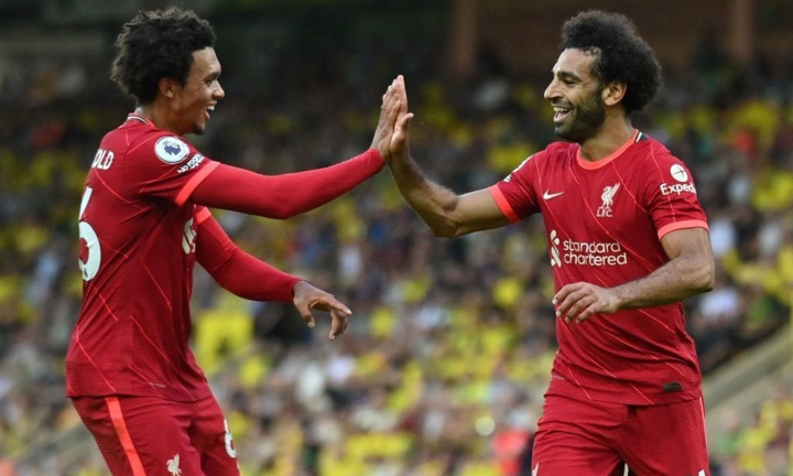 Kết quả Ngoại hạng Anh: Salah ghi bàn, Liverpool nhấn chìm Norwich