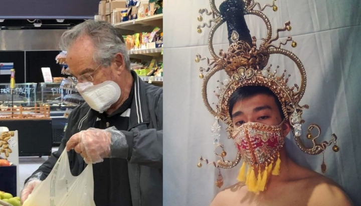 1001 kiểu khẩu trang phá cách người dân tự chế để tạo sự khác biệt khi ra đường