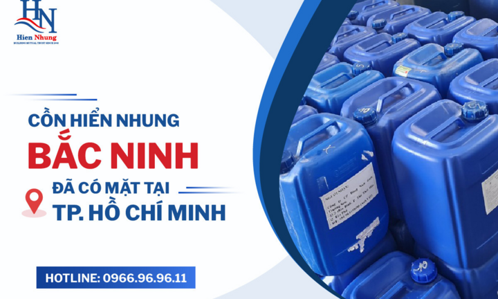 Cồn Ethanol Hiển Nhung đã có mặt tại TP.HCM