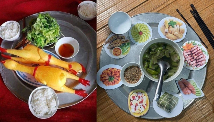 Bất ngờ loạt mâm cơm 'thịnh soạn' nhưng không tốn 1 xu của dân mạng
