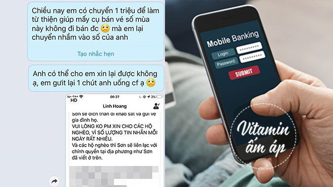 Nhắn tin xin lại tiền từ thiện chuyển lầm, cô gái bất ngờ khi nhận được phản hồi