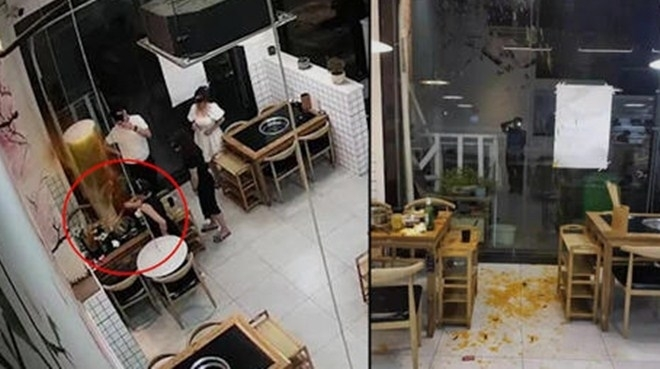 Nồi lẩu phát nổ do bật lửa rơi vào, cả nhóm khách bị bỏng nước sôi 