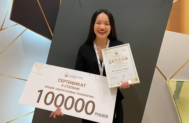 Cô gái Đồng Tháp tốt nghiệp Đại học Dầu khí ở Nga với điểm gần tuyệt đối