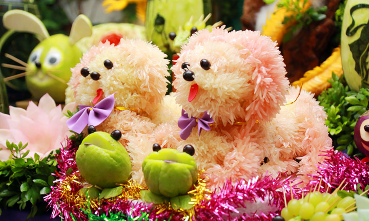 Mâm cỗ Trung thu luôn có chú chó cực đáng yêu, hóa ra được làm từ loại quả này