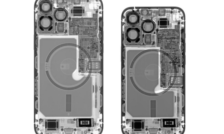 Cận cảnh viên pin hình chữ L bên trong iPhone 13 Pro